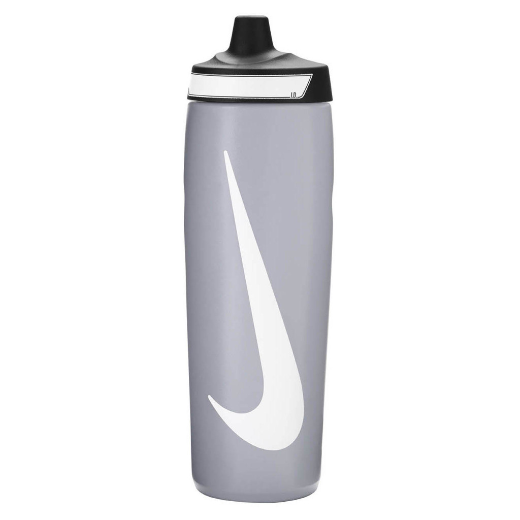 Пляшка для води Nike Refuel Bottle 24 OZ сірий, чорний, білий 709 мл N.100.7666.086.24 (887791747518) - зображення 1