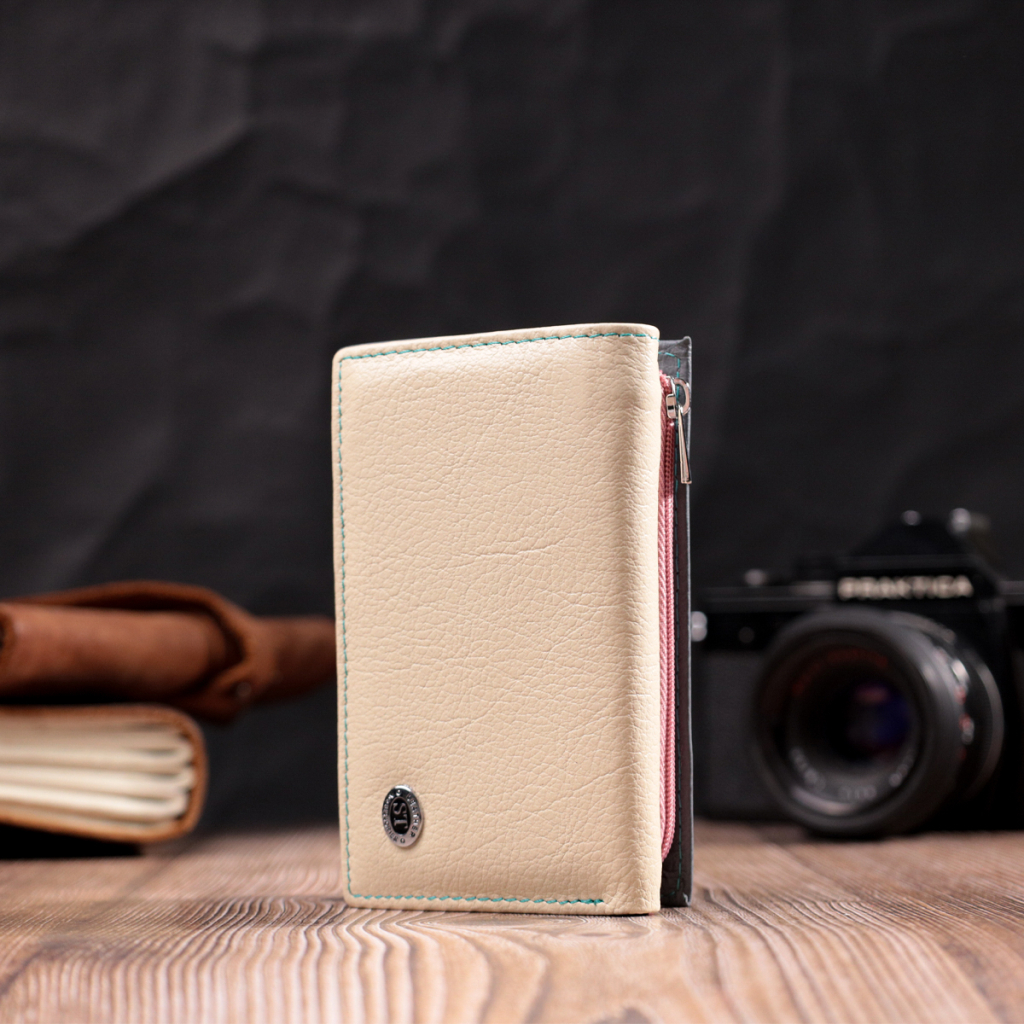 Гаманець ST Leather З натуральної шкіри Різнобарвний (19461) - зображення 8