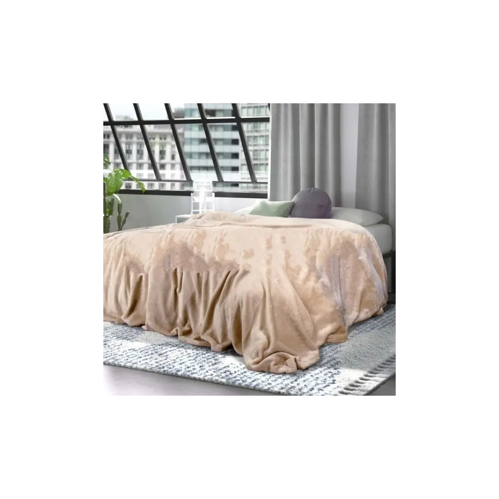 Плед Ярослав Фліс бежевий 200х145 (44142) - зображення 2