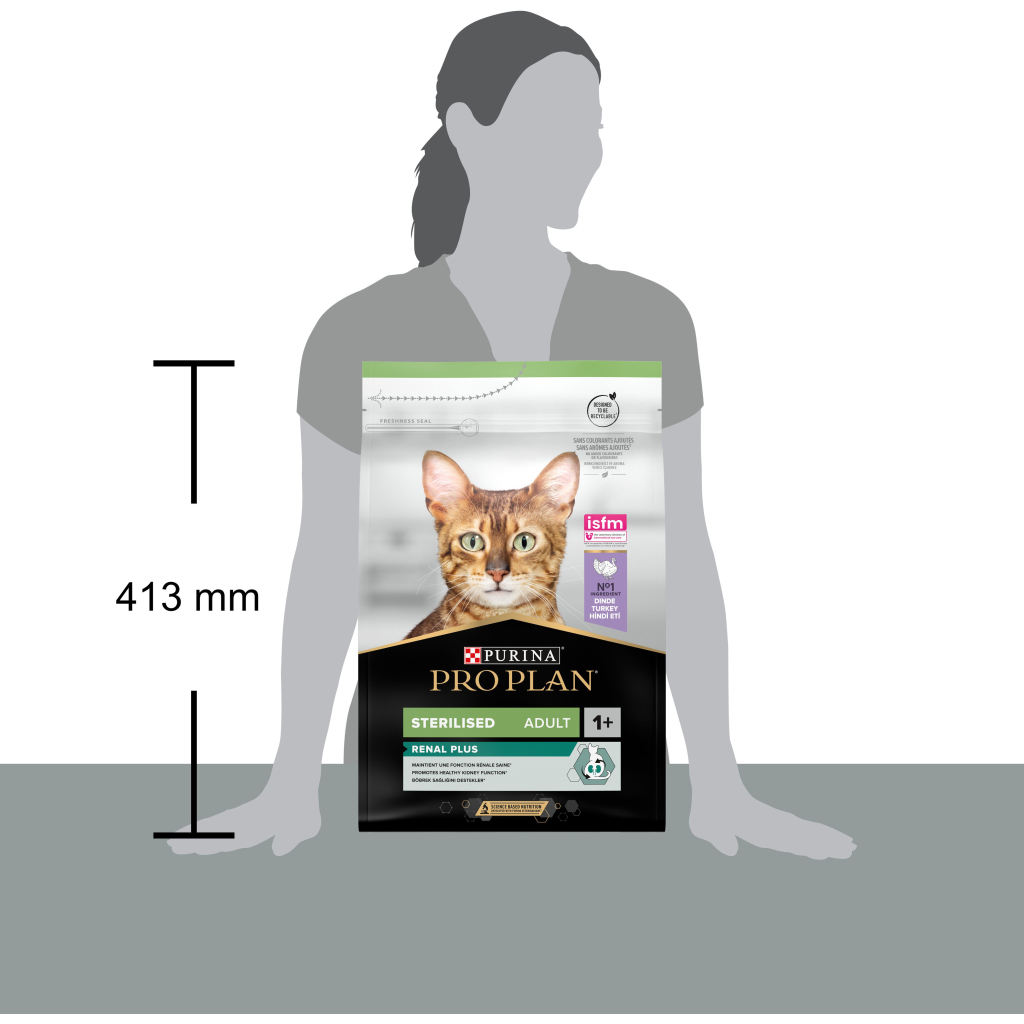 Сухий корм для кішок Purina Pro Plan Sterilised Adult 1+ Renal Plus Для дорослих стерилізованих З індичкою 3 кг (7613033560033) - зображення 6