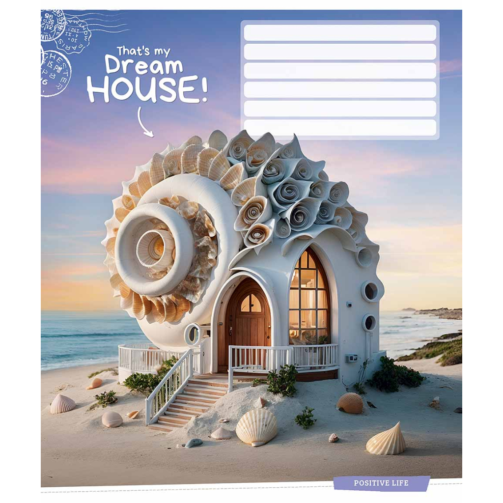 Зошит Школярик Dream house 12 аркушів клітинка (012-3530K) - зображення 4