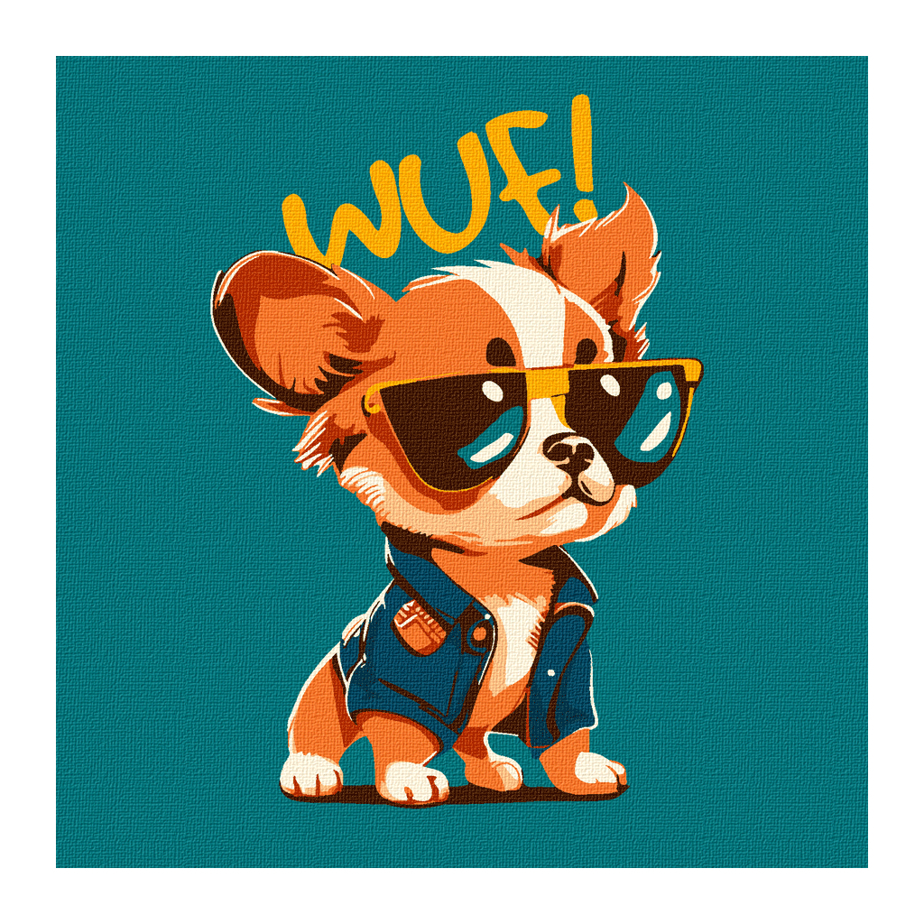 Картина по номерам Rosa Star Стильний песик 15х15 см, з мольбертом (4823098540588) - зображення 1