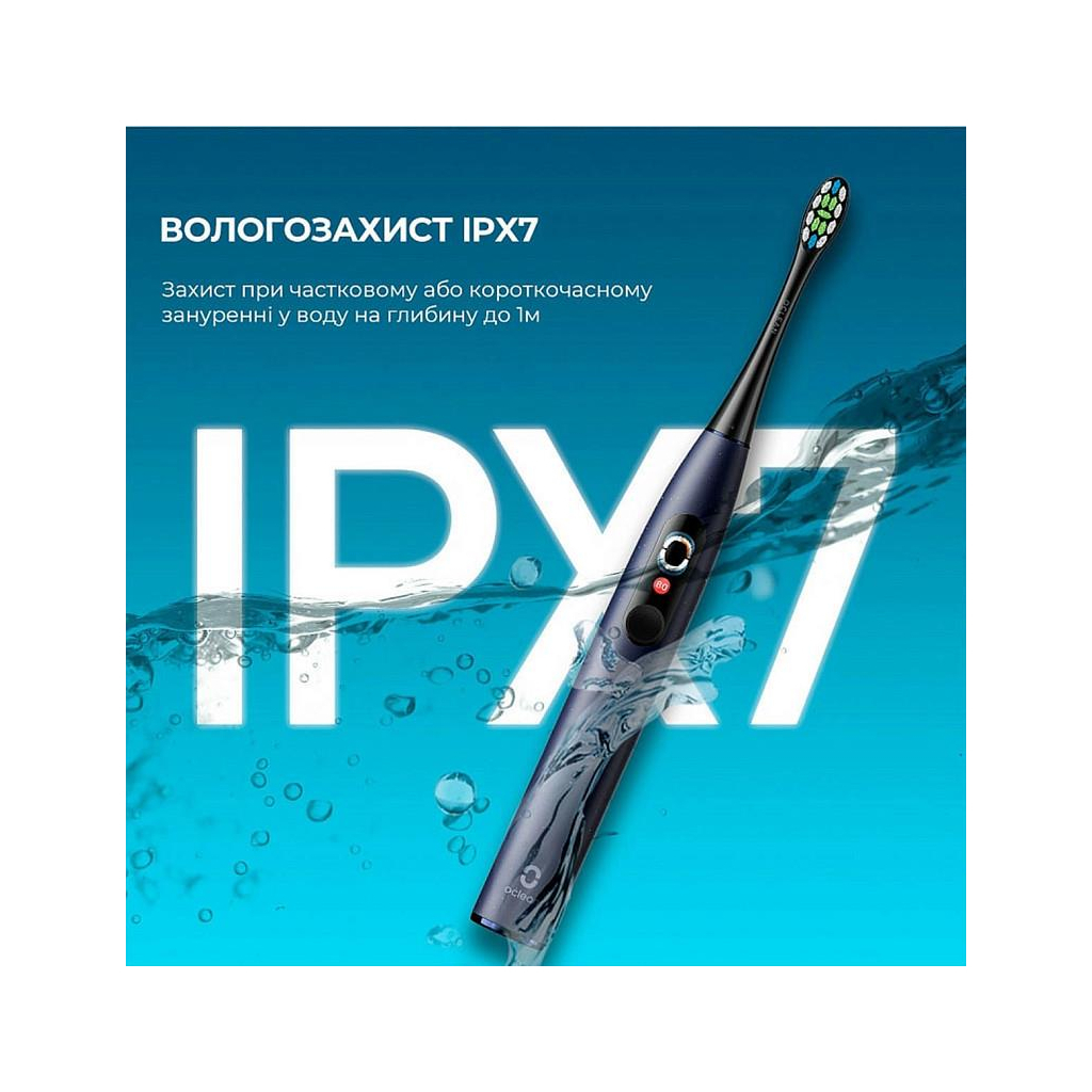Електрична зубна щітка Oclean X Plus Pro Digital Blue (6970810556186) - зображення 10