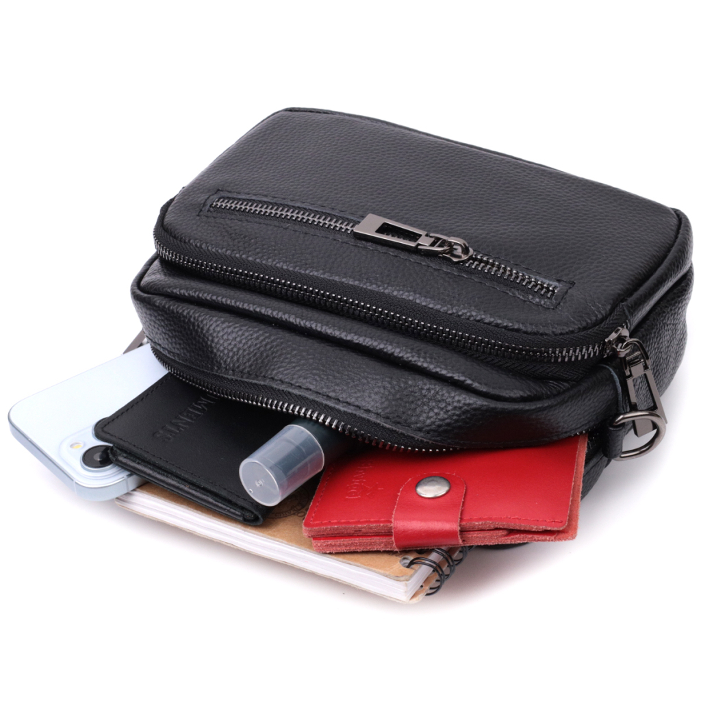 Сумка Vintage З натуральної шкіри Чорна (22640) - зображення 10