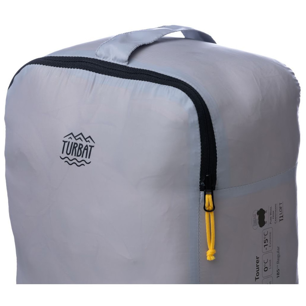 Спальний мішок Turbat Nox пуховий 400 grey/cheddar orange 185 см (012.005.0394) - зображення 7