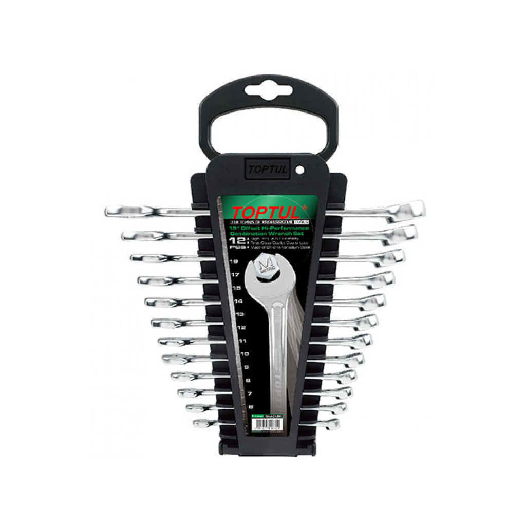 Ключ Toptul набір комбінованих 6-19 мм 12 шт. (GAAC1201) - зображення 1