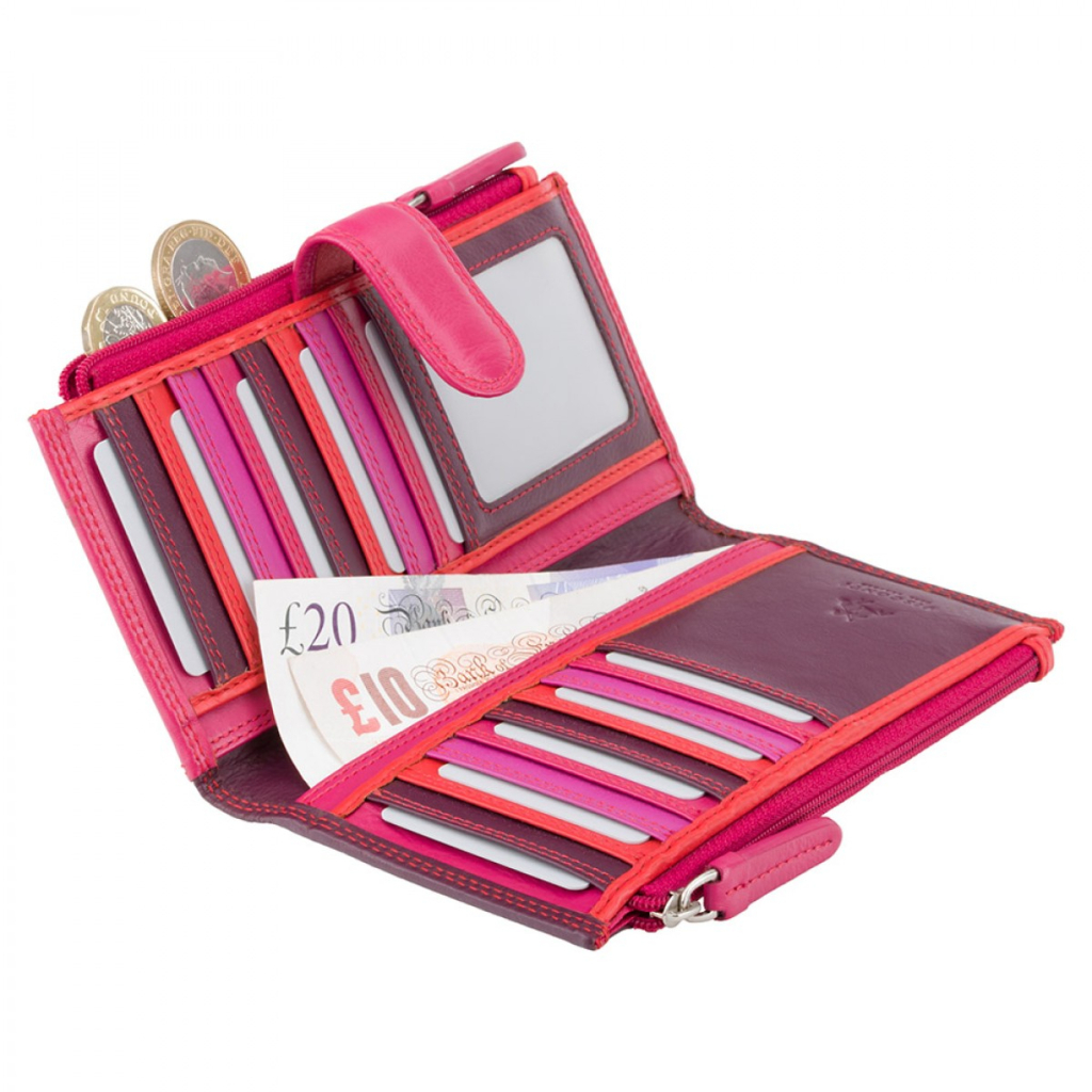 Гаманець Visconti RB100 Bermuda з RFID Plum Multi (RB100 PLUM M) - зображення 4