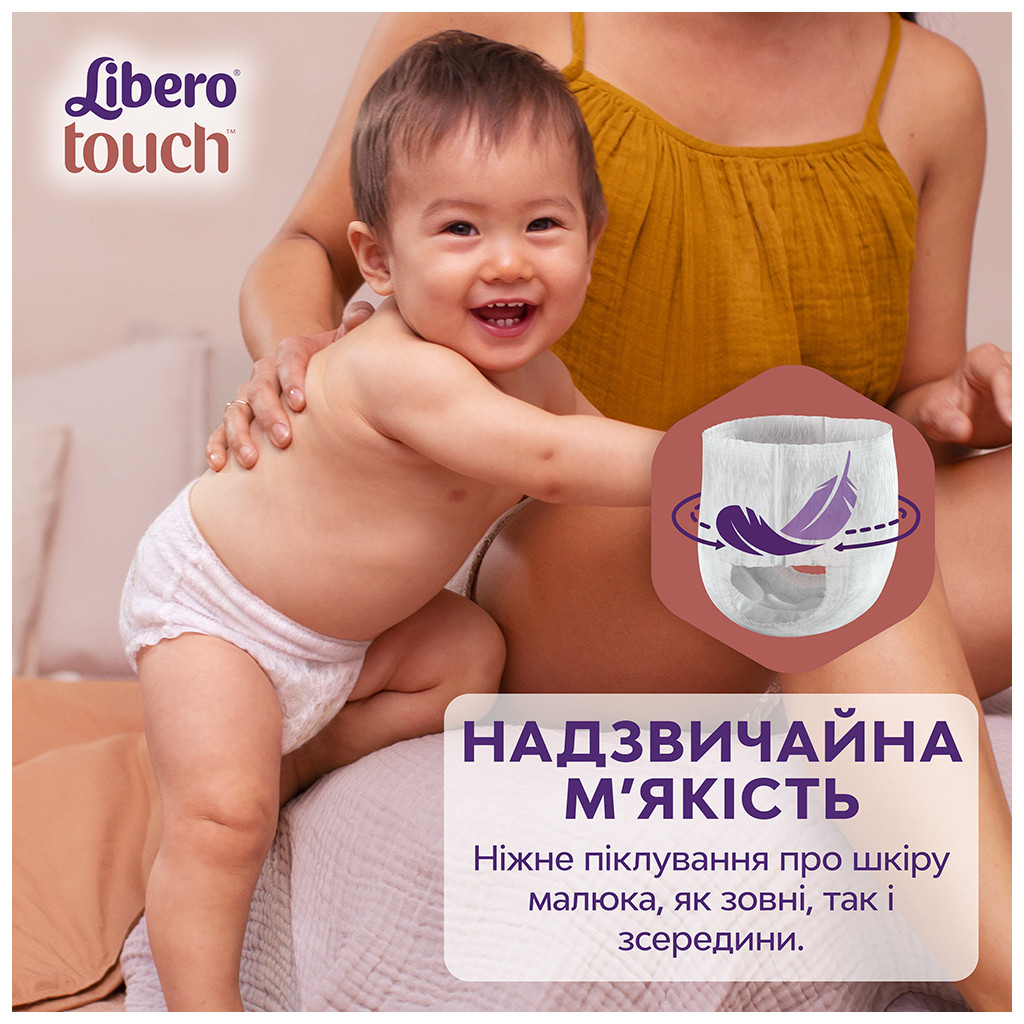 Підгузки Libero Touch Pants Розмір 6 (13-20 кг) 28 шт (7322541739670) - зображення 5