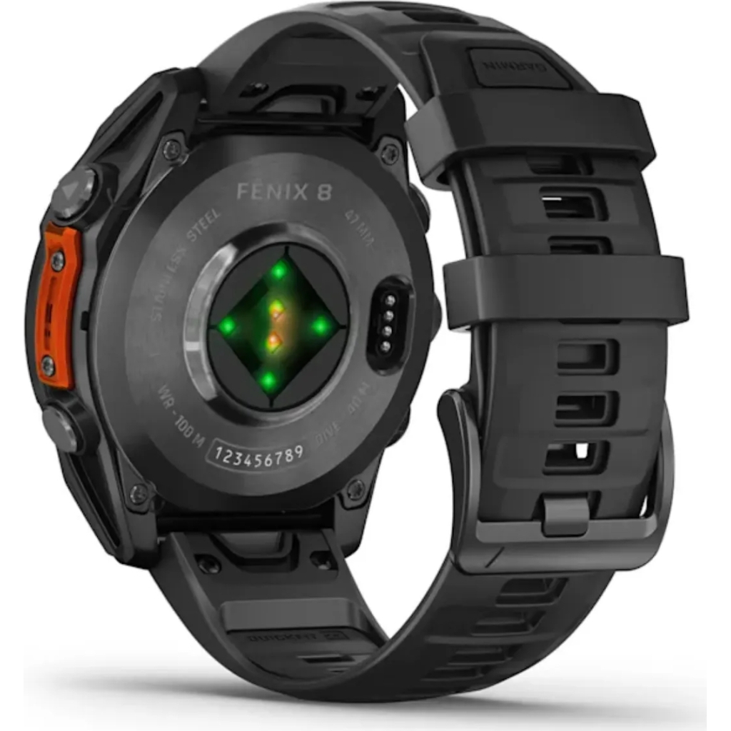 Смарт-годинник Garmin fenix 8 47mm, AMOLED, Glass/SS, SlateGray Steel/Black, BlkBnd, GPS (010-02904-00/010-02904-09) - зображення 6