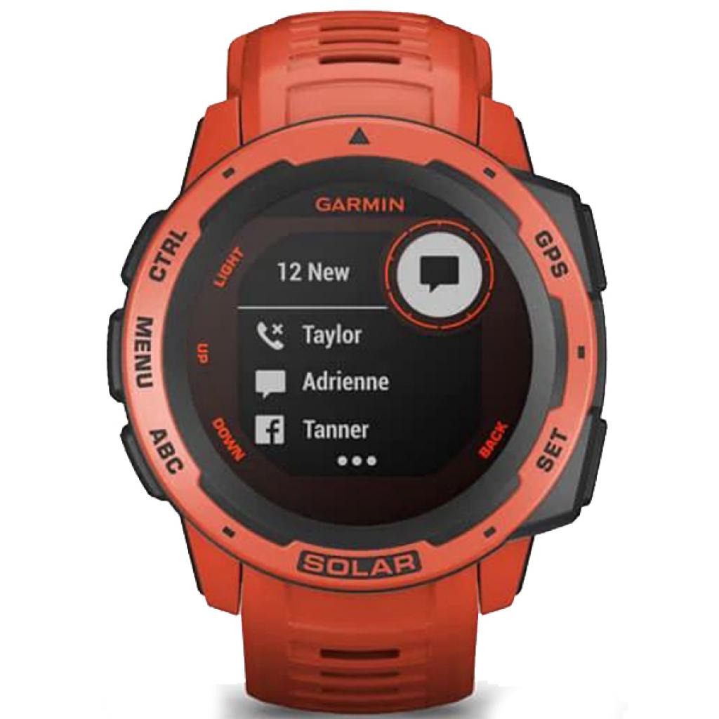 Смарт-годинник Garmin Instinct Solar, Flame Red (010-02293-20) - зображення 9