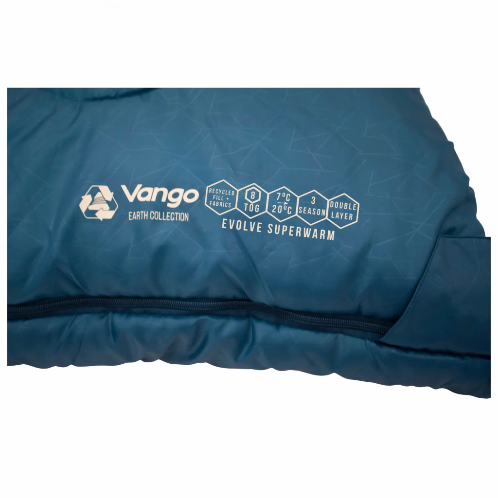 Спальний мішок Vango Evolve Superwarm Double +2C Moroccan Blue Twin (929159) - зображення 5