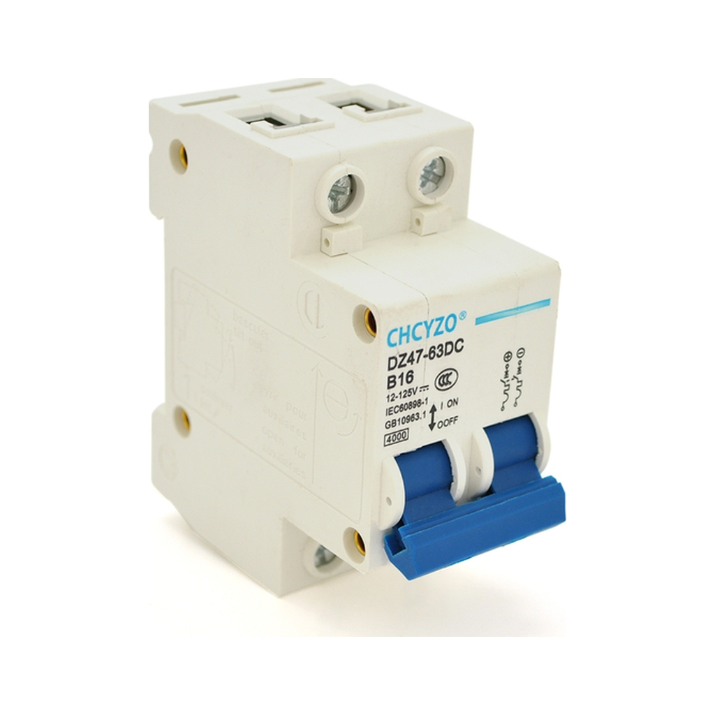 Автоматичний вимикач CHCYZO YT-RKB-2P-16A - зображення 1