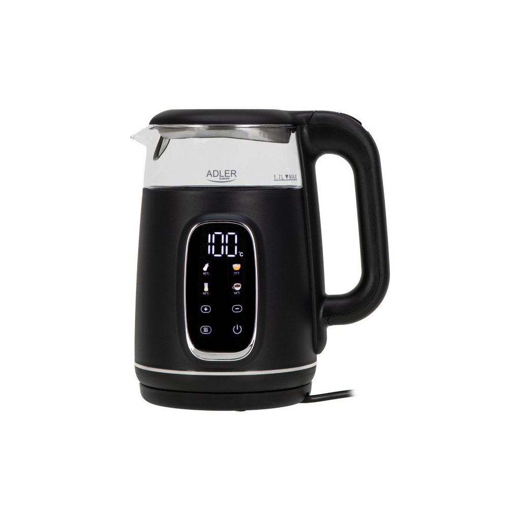 Електрочайник Adler AD 1305 black silver - зображення 1