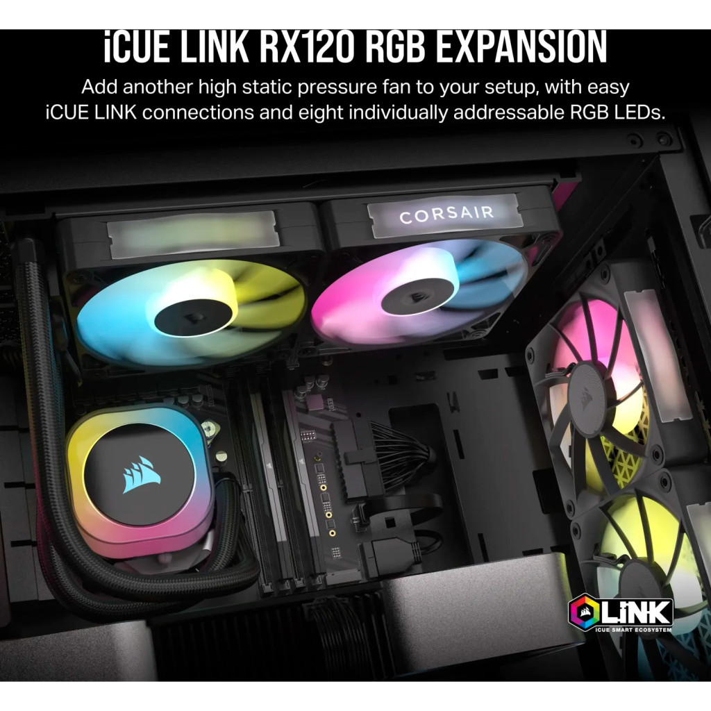 Кулер до корпусу Corsair iCUE Link RX140 RGB PWM (CO-9051019-WW) - зображення 4