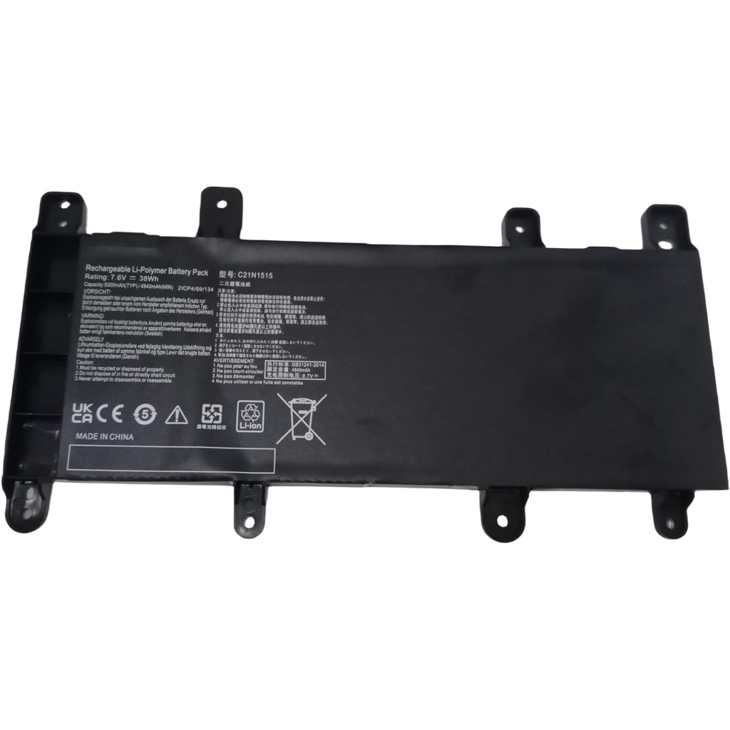 Акумулятор до ноутбука Asus X756 C21N1515, 5000mAh (38Wh), 2cell, 7.6V, Li-Pol AlSoft (A47928) - зображення 1