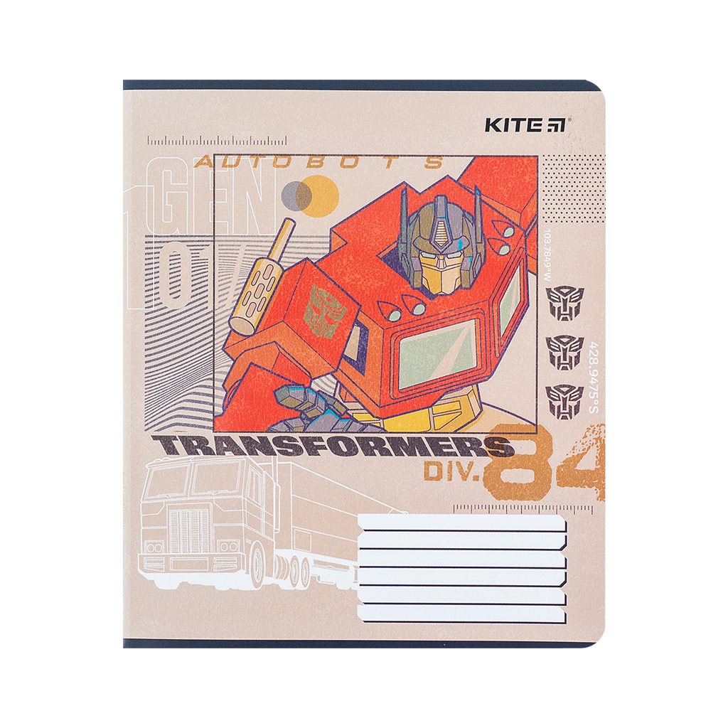 Зошит Kite Transformers 18 аркушів, клітинка (TF24-236) - изображение 12