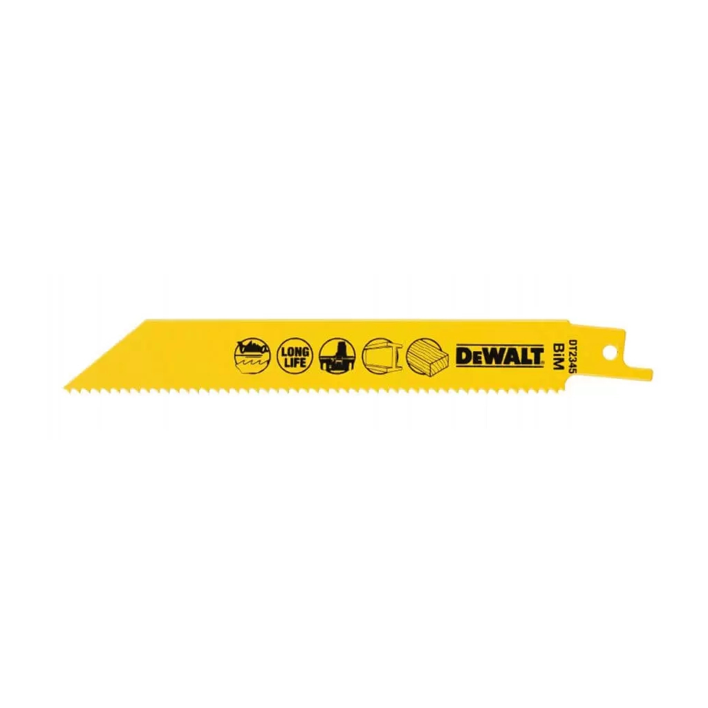 Полотно DeWALT для шабельних пилок, універсальне, 152 мм, 10 TPI, 5 шт (DT2345) - зображення 2