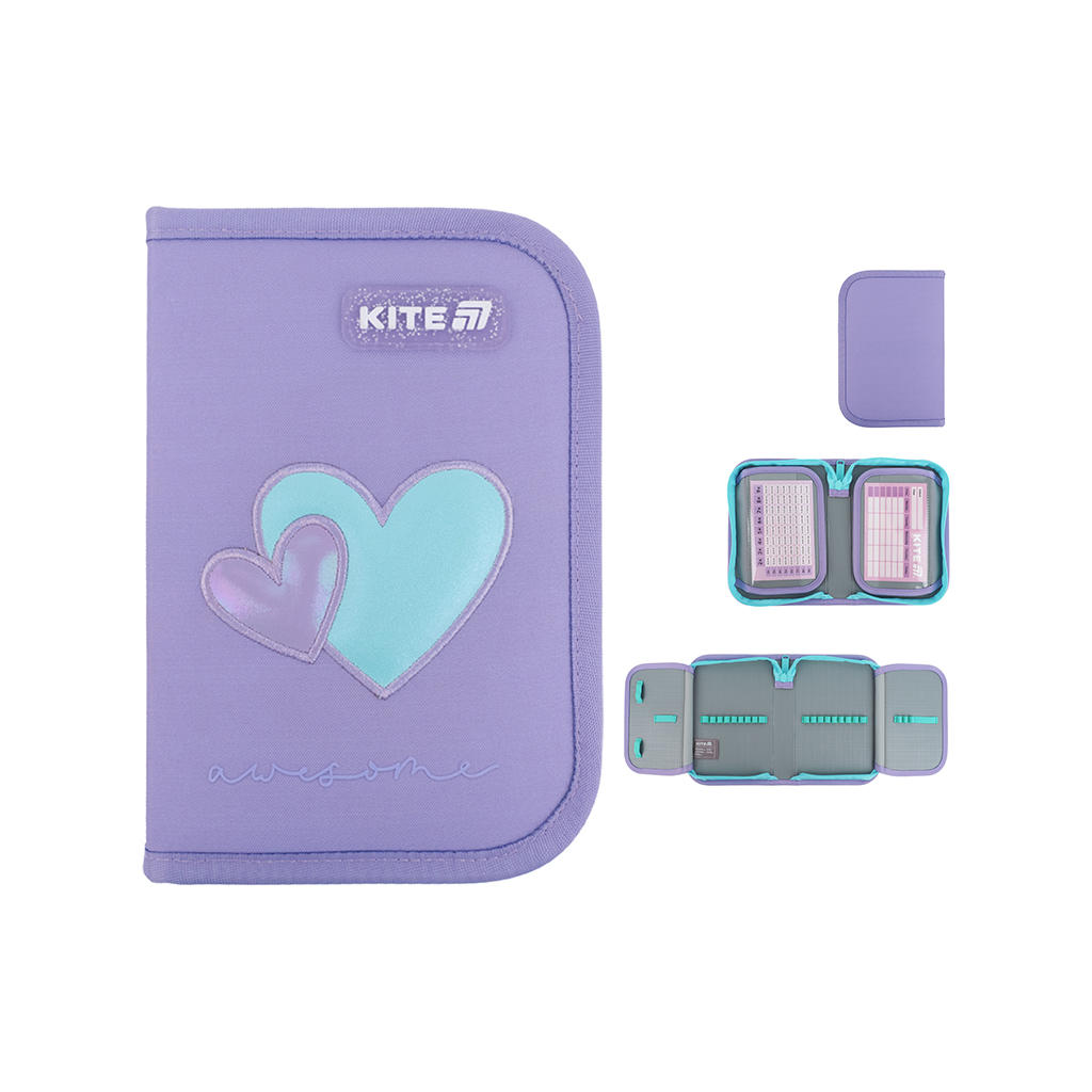Пенал Kite 622 Awesome, 1 відділення, 2 відворот (K25-622-5) - изображение 1