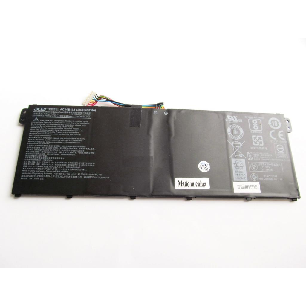 Акумулятор до ноутбука Acer AC14B18J, 3246mAh (36.7Wh), 3cell, 11.31V, Li-ion (A47491) - зображення 2