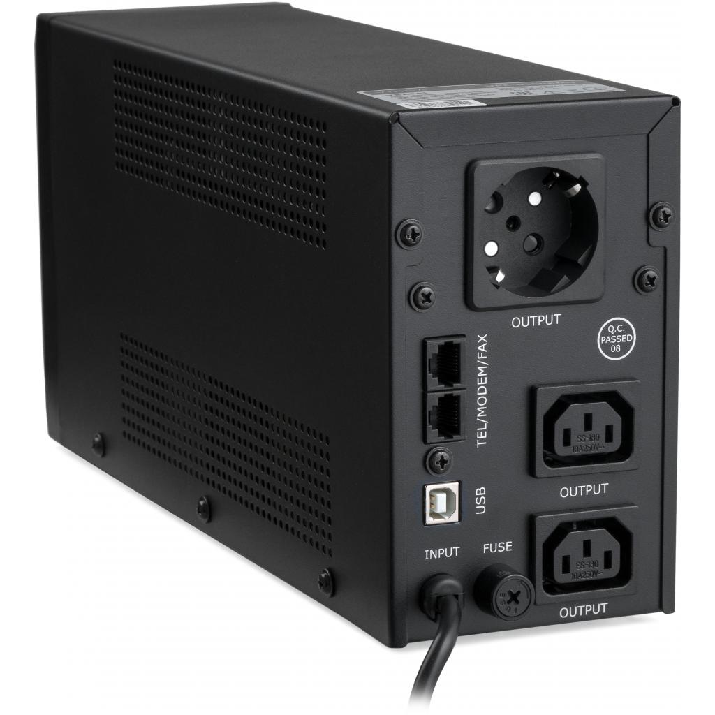 Пристрій безперебійного живлення Vinga LED 850VA metal case with USB (VPE-850PRMU) - зображення 3