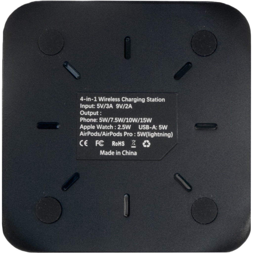 Зарядний пристрій Extradigital 4-in-1 Wireless charging for iPhone / iWatch / Airpods (W8) Black (CWE1533) - изображение 10