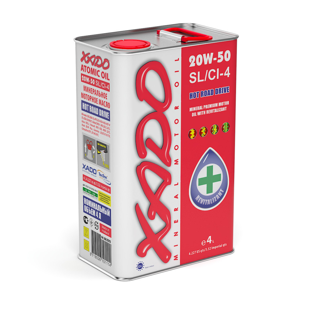 Моторна олива Xado 20W-50 SL/CI-4  4л (XA 20215) - зображення 1