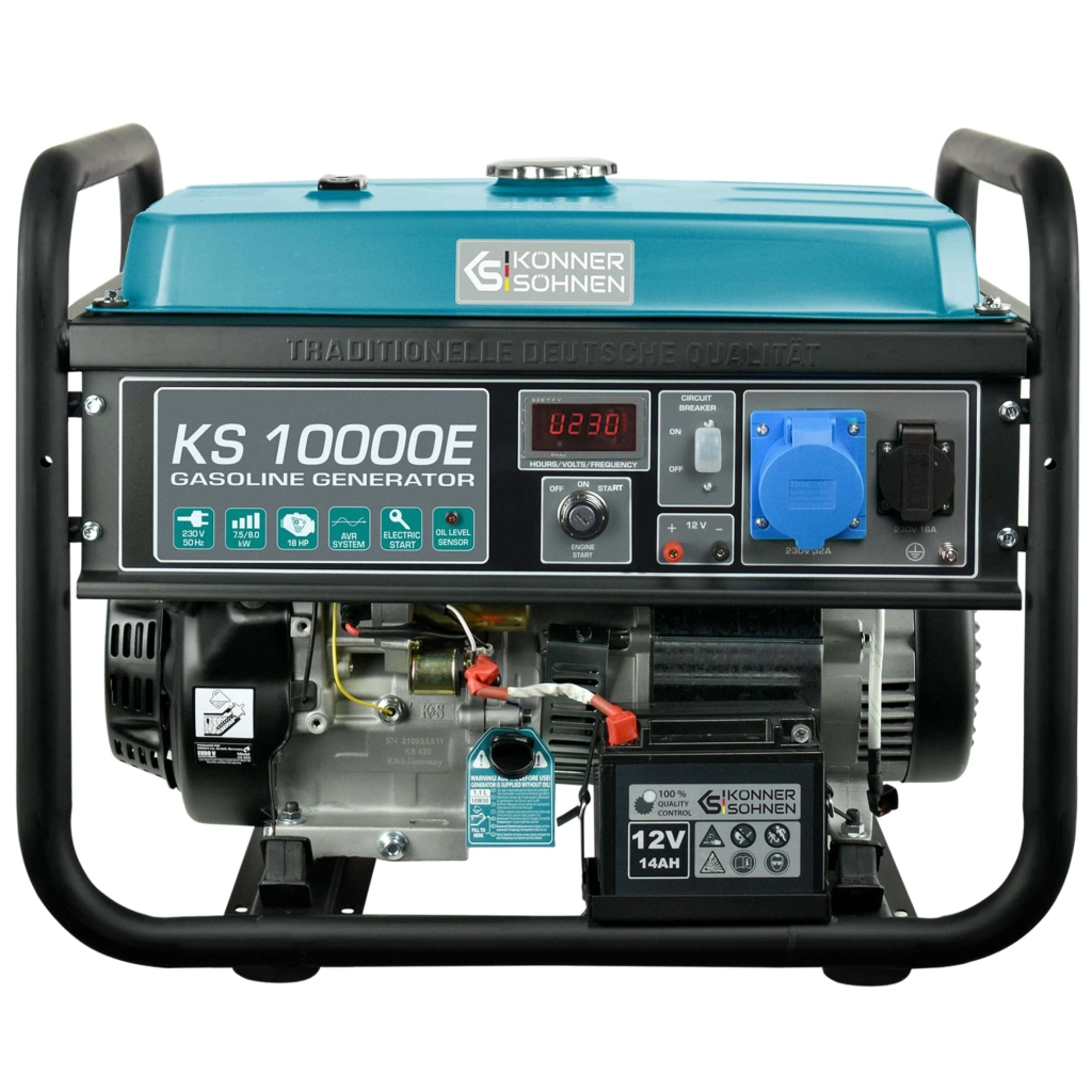 Генератор Konner&Sohnen KS 10000E, 230В, 8кВт, електростартер, 85.5кг (KS10000E) - зображення 1