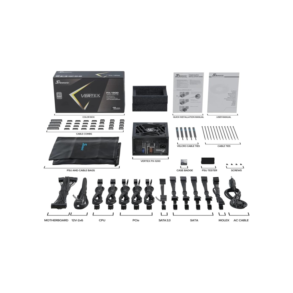 Блок живлення Seasonic 1200W (VERTEX PX 1200-ATX31) - зображення 9