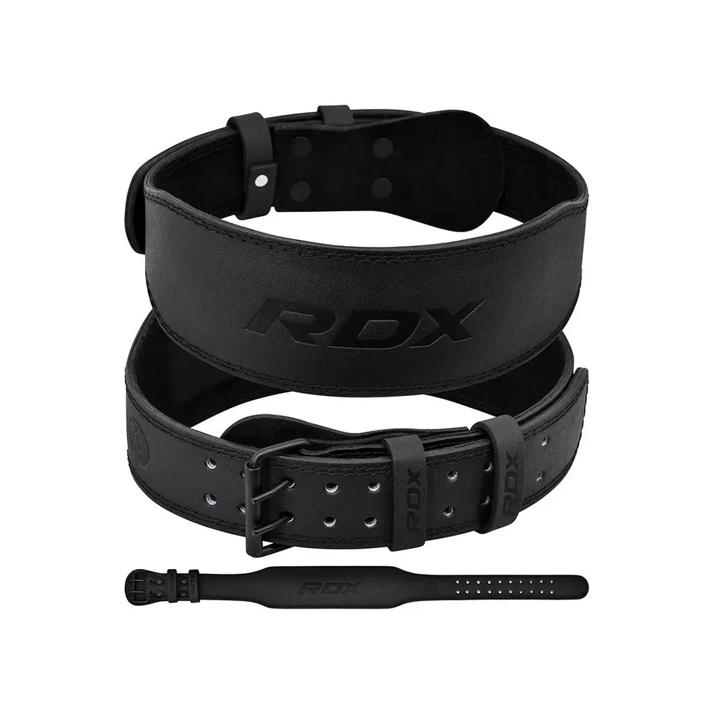 Атлетичний пояс RDX 4 шкіряний Full Black XL (WBS-4FB-XL) - зображення 1