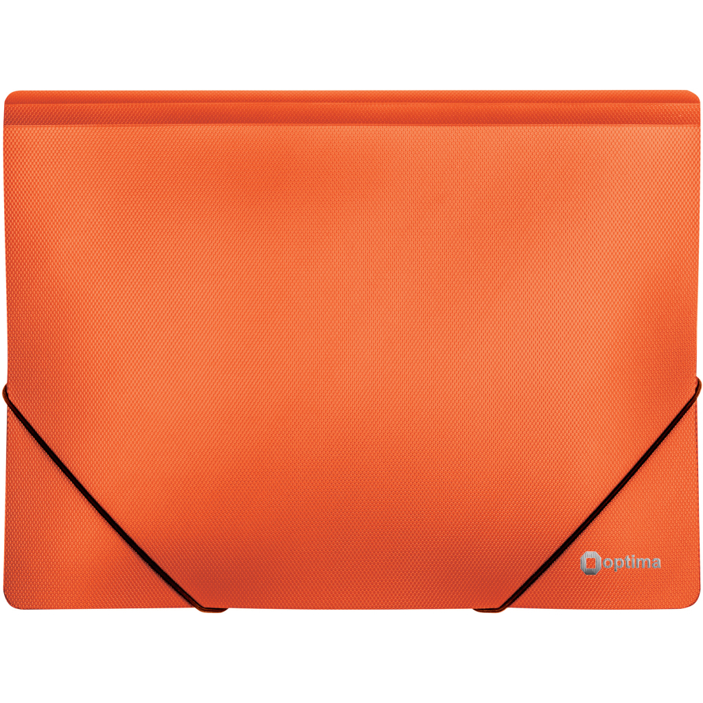 Папка на резинках Optima А4 двоколірна, помаранчева (O30698-06) - изображение 1