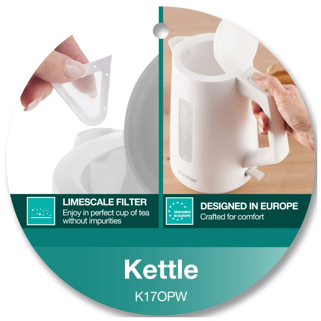 Електрочайник Gorenje K17OPW - зображення 6