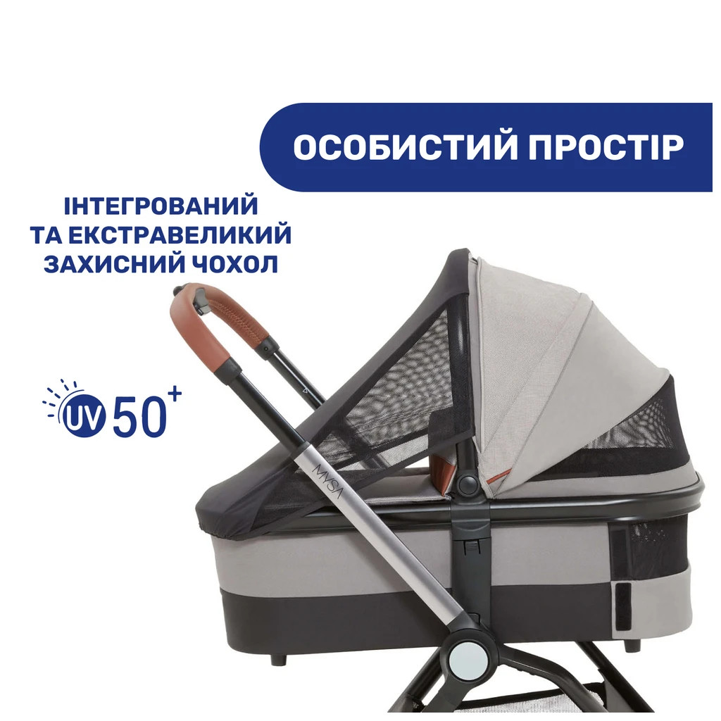 Коляска Chicco 2 в 1 Mysa Світло-сіра (2900990851478) (87026.31.01) - зображення 5
