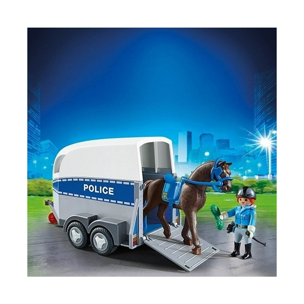 Конструктор Playmobil Поліція з конем і трейлером (6332945) - зображення 5