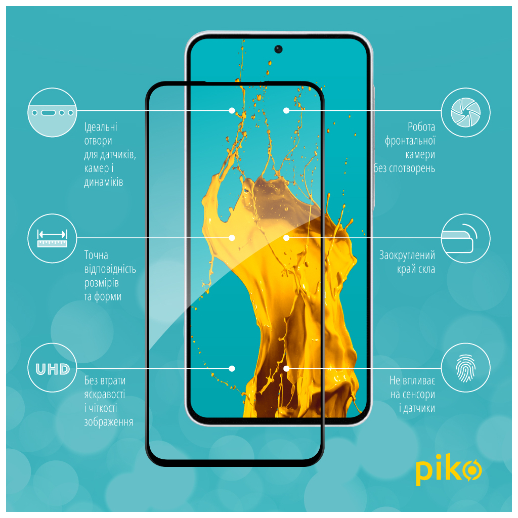 Скло захисне Piko Full Glue Samsung A36 Black (1283126608100) - зображення 2