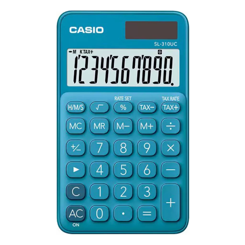 Калькулятор Casio SL-310UC-BU-W-EC, синій (CALC-CAS-SL-310UC-BU) - зображення 1
