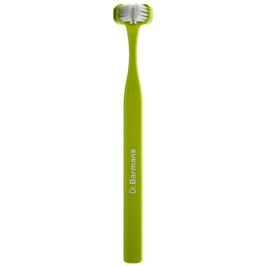 Зубна щітка Dr. Barman's Superbrush Compact Тристороння М'яка Салатова (7032572876328-light-green) - зображення 1