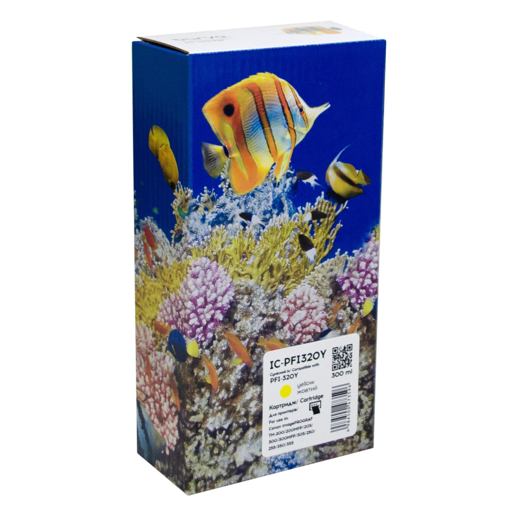 Картридж Barva Canon PFI-320Y 2893C001AA 300мл yellow (IC-PFI320Y) - изображение 1