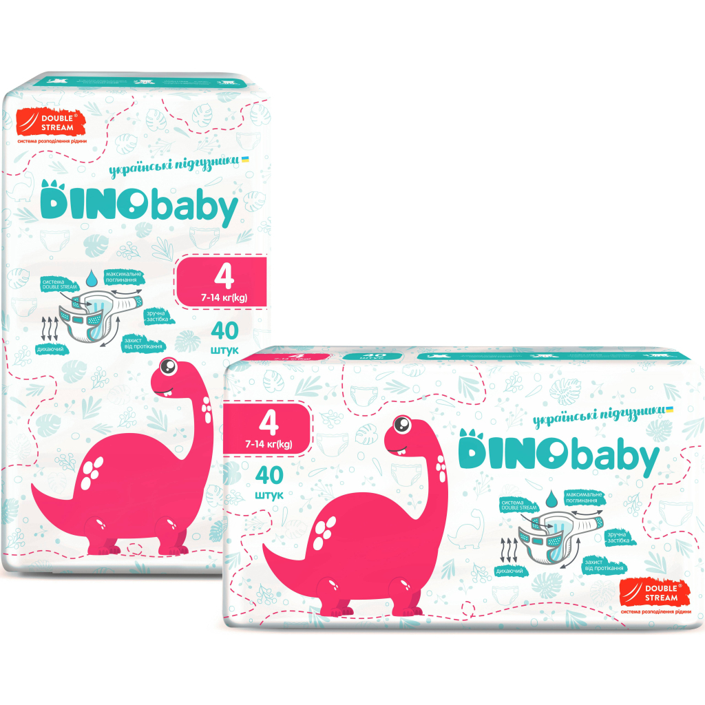 Підгузки Dino Baby Розмір 4 (7-14 кг) 40 шт (4823098410591) - зображення 2