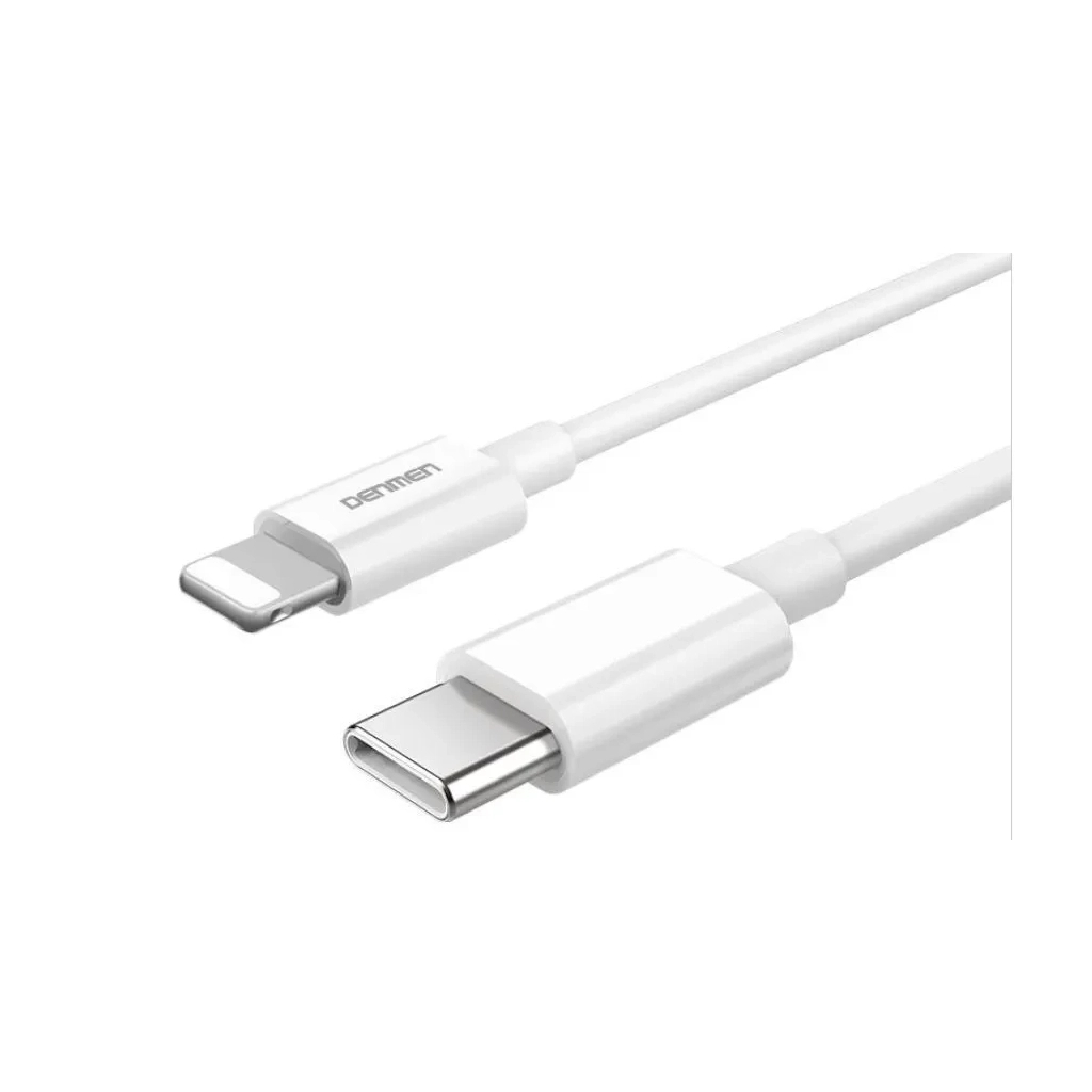 Зарядний пристрій Denmen USB-C PD20W 3.6A + cable USB-C to Lightning white (DM-DC06L-WH) - зображення 4