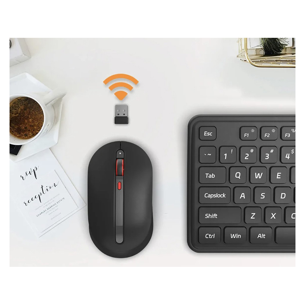 Комплект Xiaomi MiiiW Keyboard and Mouse Combo Gen 3 PB03 Wireless UA Black (MW24PB03 Black) - зображення 3