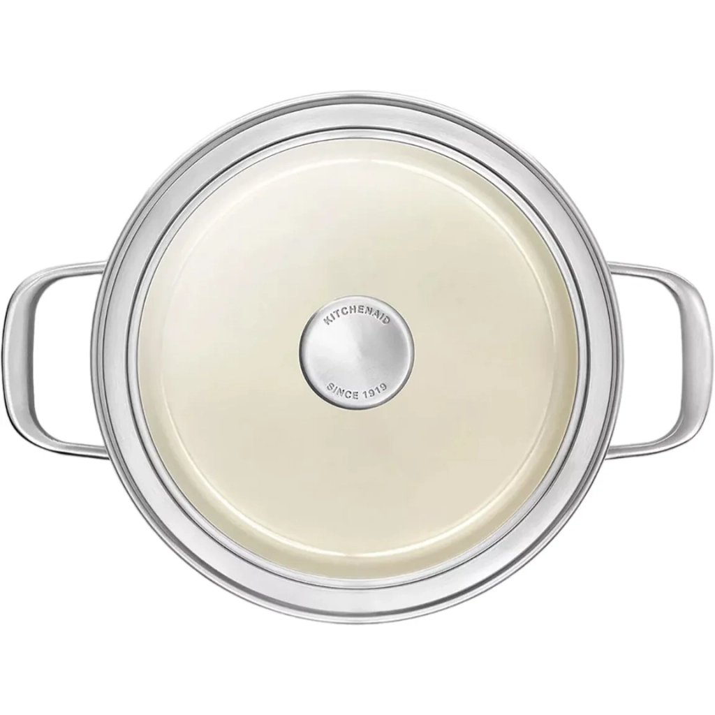Каструля KitchenAid Steel Core 24 см 6 л мигдалевий крем (CC003269-001) - зображення 3