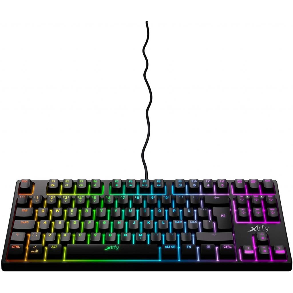 Клавіатура Xtrfy K4 TKL RGB Kailh Red Ukr-Ru Black (XG-K4-RGB-TKL-R-UKR) - зображення 2