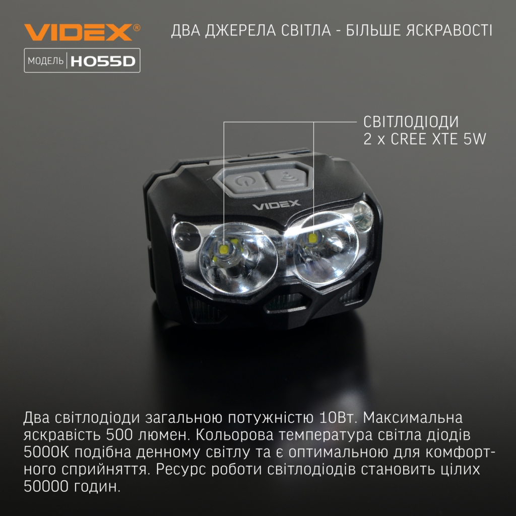 Ліхтар Videx VLF-H055D 500Lm 5000K (VLF-H055D) - зображення 4