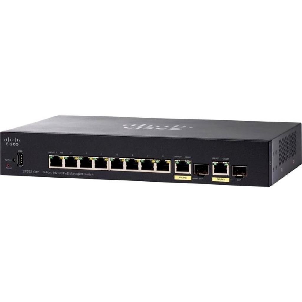 Комутатор мережевий Cisco SF352-08MP-K9-EU - зображення 1