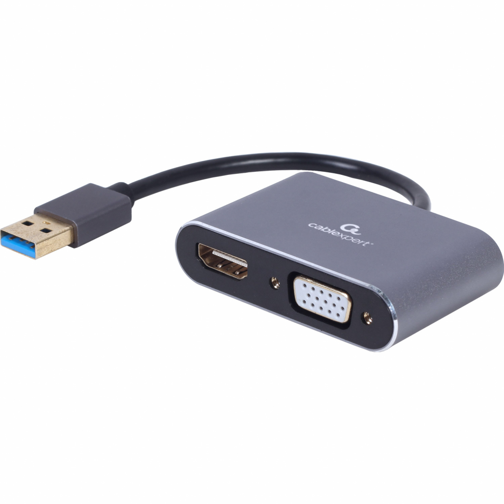 Перехідник USB-A to HDMI/VGA Cablexpert (A-USB3-HDMIVGA-01) - зображення 1
