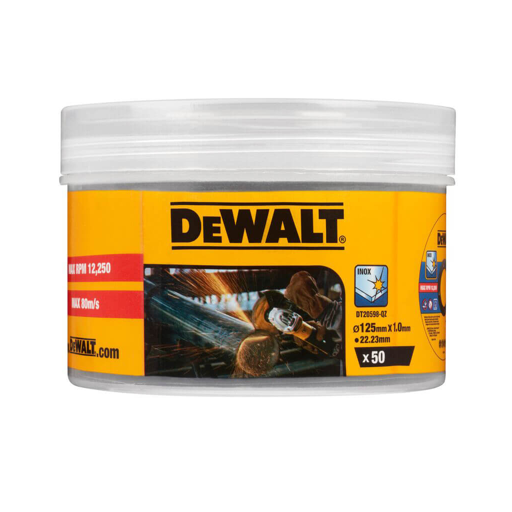 Круг відрізний DeWALT FASTCUT, 125x1x22,23 мм., 50 шт, бокс (DT20598) - зображення 2