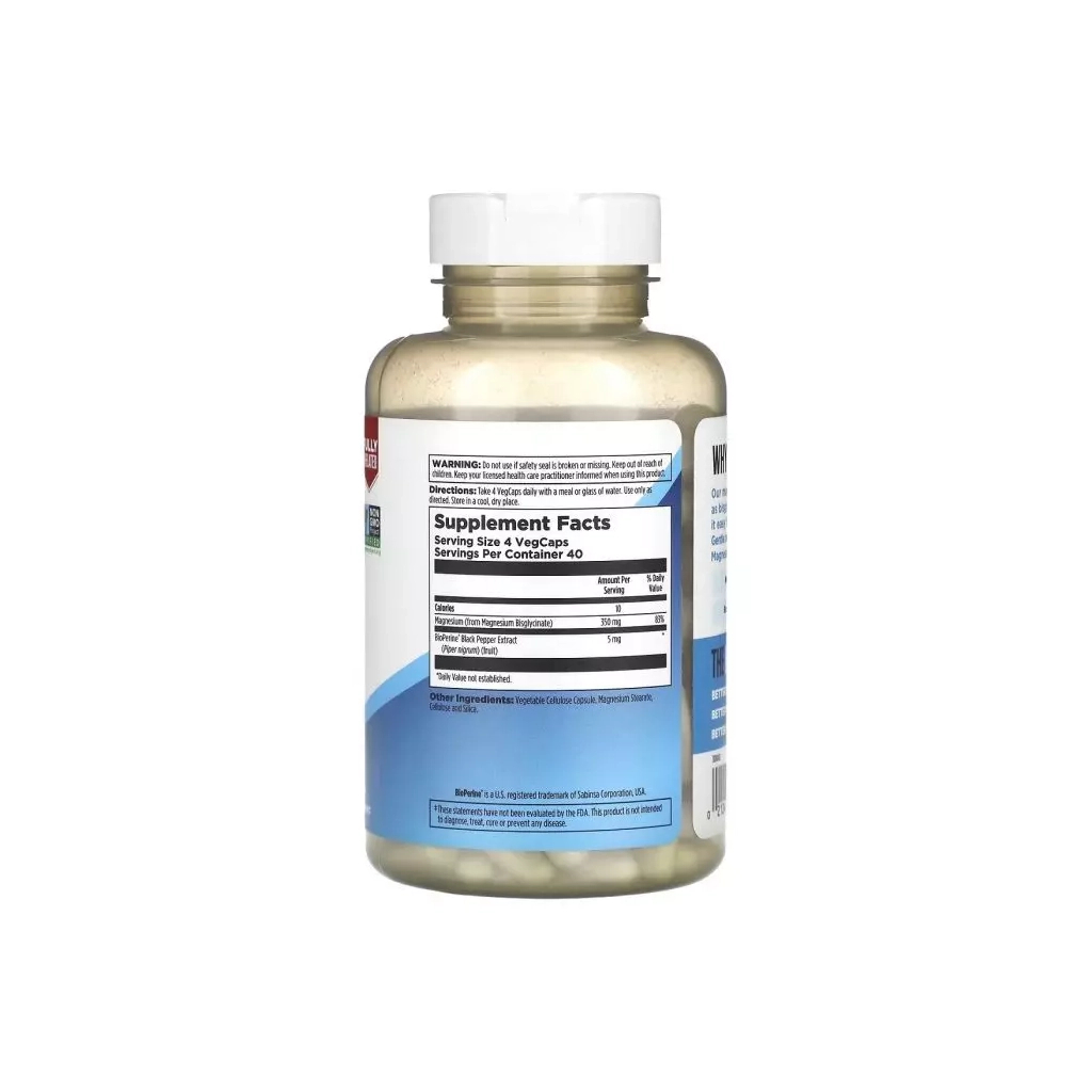 Мінерали KAL Магній Гліцинат високої засвоюваності, 350 мг, High Absorption M (CAL-39022) - зображення 2