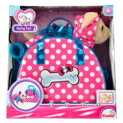 М'яка іграшка Chi Chi Love Чихуахуа Веселий дощик у плащі та з сумочкою 20 см (589 0345) - зображення 3