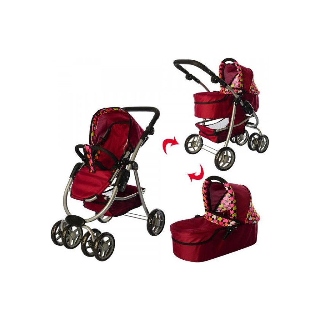 Коляска для ляльок Melogo 9662M burgundy (Melogo 9662M burgundy) - зображення 2