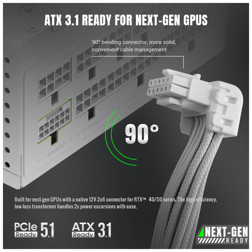 Блок живлення Gamemax 750W (GS 750G WH V25) - picture 5